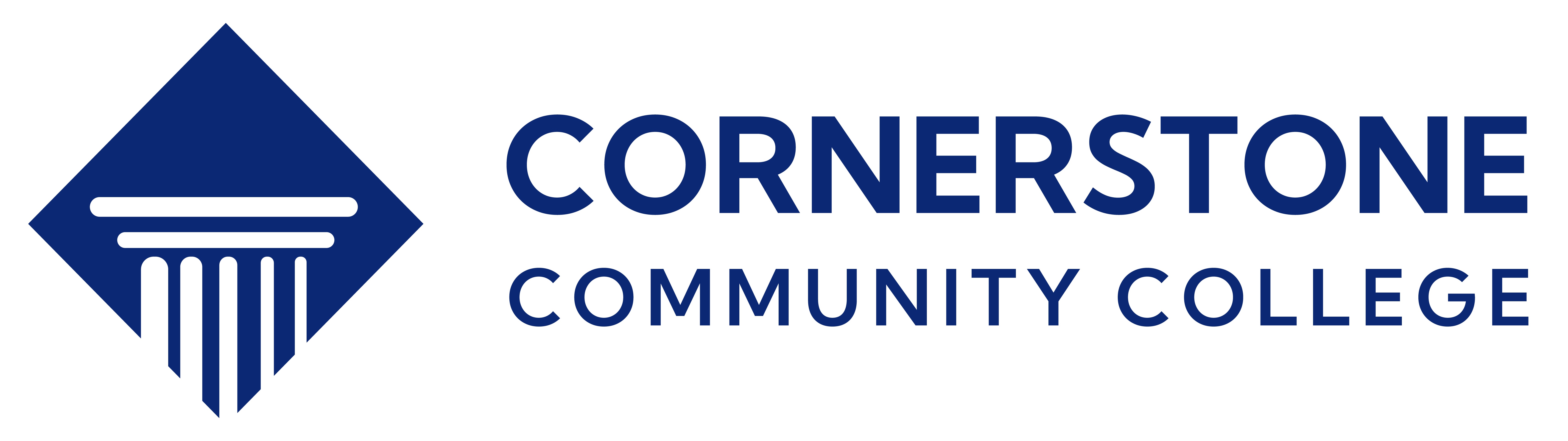 Cornerstone College Logo blue horizontal